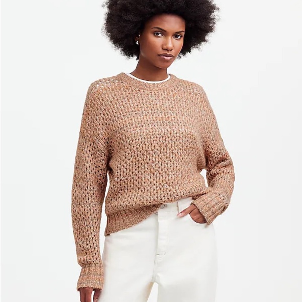 Madewell space-dyed open-knit sweater